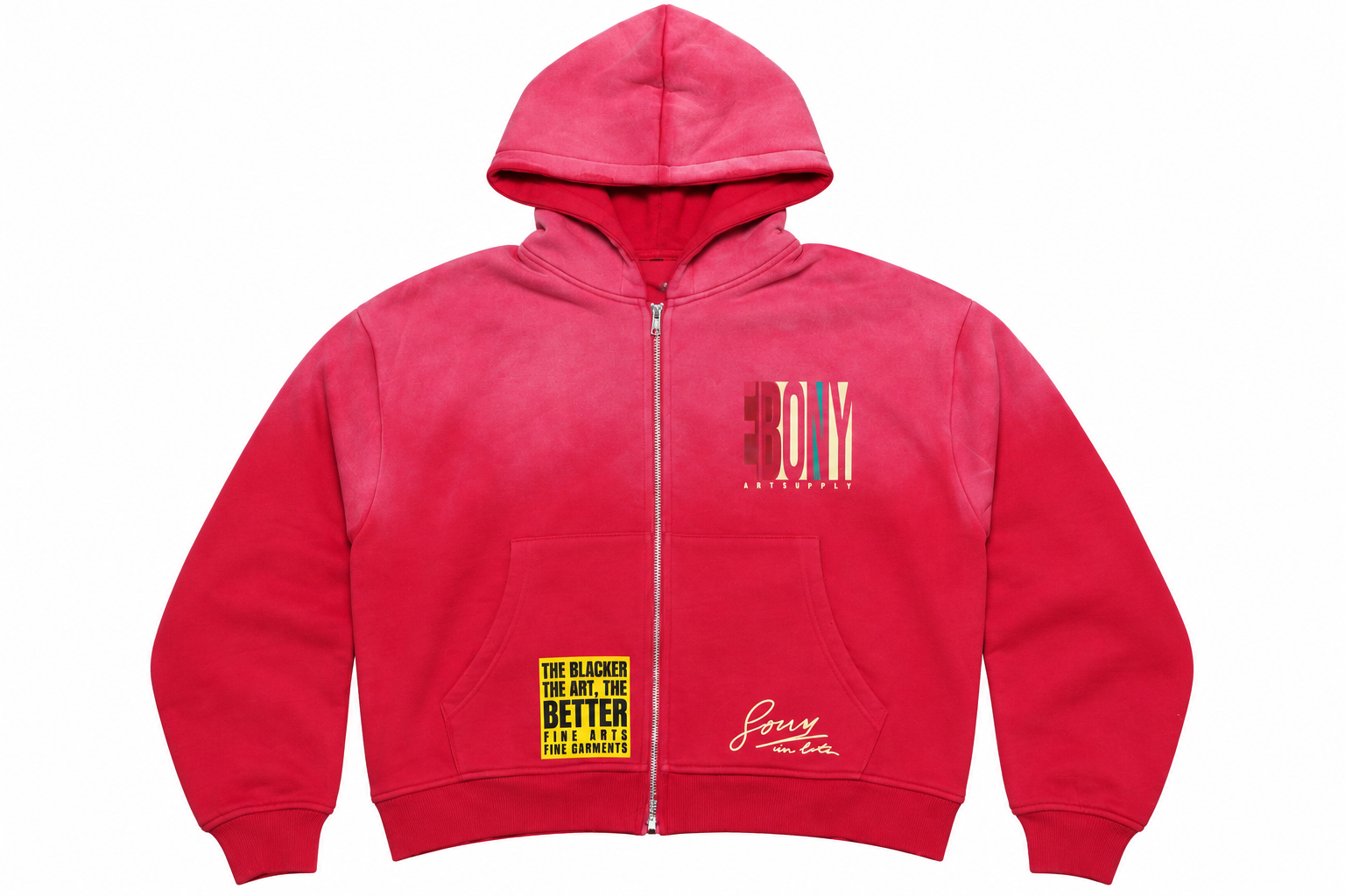 E.A.S.Y X Sorry I'm Late  ESSENTIAL  STAFF HOODIE ( RED )